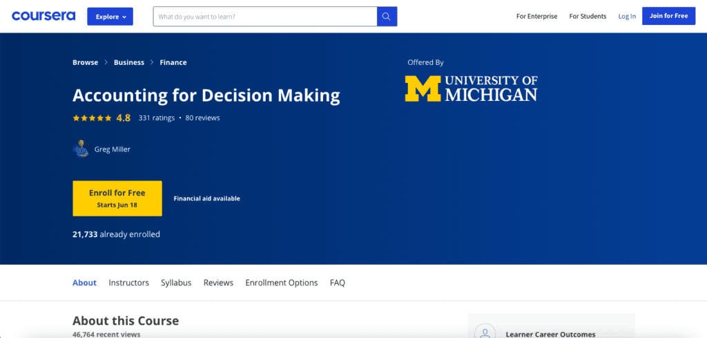 Accounting For Decision Making