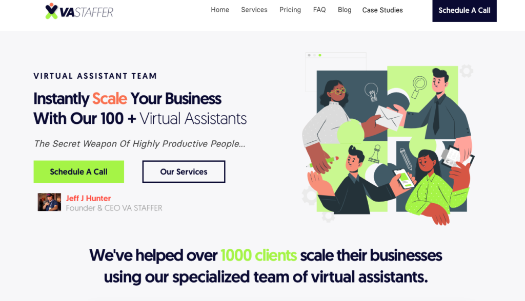 Find virtual assistants in VAStaffer