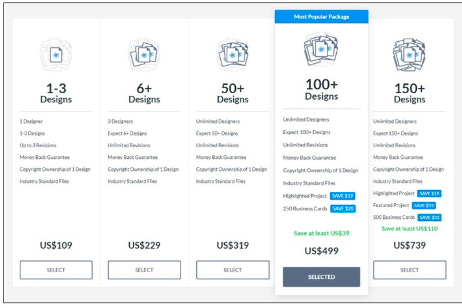 DesignCrowd Plans and Pricing