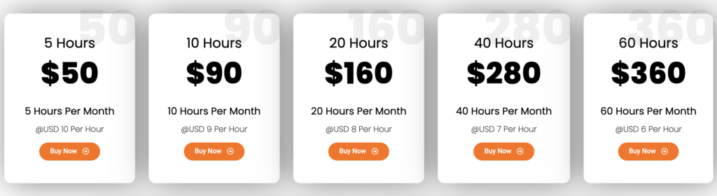 Tasks Leader Hourly Pricing